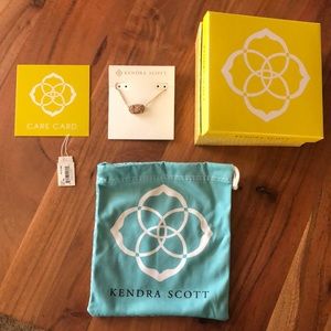 Elisa Rose Gold Pendant Necklace In Rose Gold Drusy